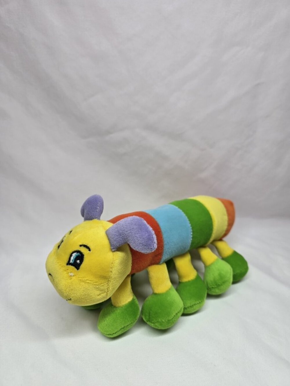 Rainbow Caterpillar stuffed animal Promo Pampers Brand Chime- Vintage RARE